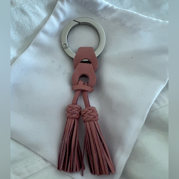 NWOT Zimmermann Purse, Bag or Key Chain Charm Pink Leather Tassel Accessory - Picture 3 of 5